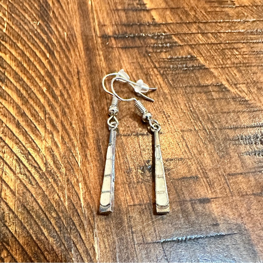 Boho Style Silver White Dangle Drop Hook Earrings
